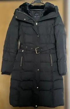 ZARA BASIC ロングダウンコート　ブラック