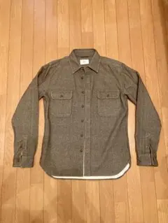 417 EDIFICE ウール混　メンズ長袖シャツ