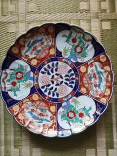 有田焼 清秀作 元禄古伊万里 多色花柄装飾皿 - メルカリ