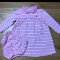 値下げ！ ラルフローレン ボーダー ワンピース パンツ セット 80cm 美品