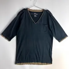 OLD 00s archive PPFM Vネック 襟袖二重 y2k Tシャツのサムネイル