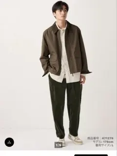 UNIQLO コーデュロイイージーパンツ オリーブ　ユニクロ　L