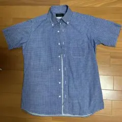 ボタンダウンシャツ　半袖　S チェックのサムネイル