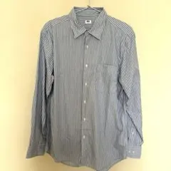 UNIQLO☆青と白のストライプ長袖シャツ