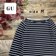 GU ボーダー 長袖 Tシャツ M カットソー