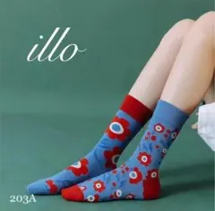 靴下　北欧　花柄　ブルー　レディース　ソックス　おしゃれ　かわいい
