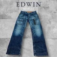 エドウィン BTB512 青デニムパンツ ストレート28