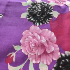 新品紫色綺麗薔薇　半幅帯さくら