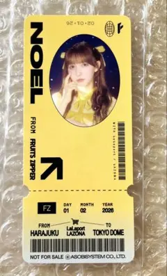 FRUITS ZIPPER ららぽーと チケット風ステッカー 早瀬ノエル