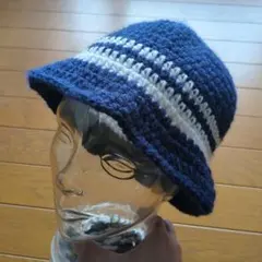가을 겨울 크러셔 모자 크로셰 모자 버킷 모자 비니 네이비
