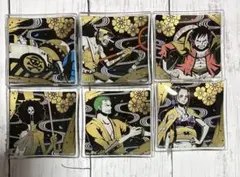 ワンピース一番くじ　赤鞘九人男〜第一弾　G賞　ガラスプレート　コンプリート　９枚