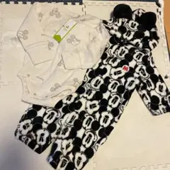 【新品】長袖 2WAYオール＆ボディ ミッキー 2点セット