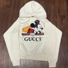 ふるーつグッチ×Disney オールドミッキーパーカーL ベージュ gucci （グッチ）× Mickey ( ミッキー ) ディズニーコラボ パーカー