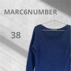 美品　マークシックスナンバー ネイビー ラウンドネック セーター　ニット　38