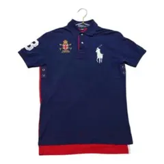 ポロラルフローレン　ポロシャツ　半袖　ビッグポニー　前後切り替え　S　メンズ