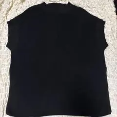 PAGEBOY ニットベスト　黒　フリーサイズのサムネイル