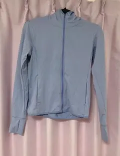 ユニクロ　エアリズム　フルジップパーカー S ライトブルー　レディース