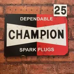 ブリキ 看板 レトロ風 ☻ CHAMPION 《25》