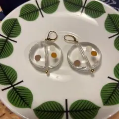 ♥︎ イアパピヨネ　クリア茶　ピアスのサムネイル