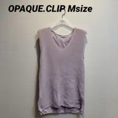 OPAQUE.CLIP Vネック ニットベスト パープルのサムネイル
