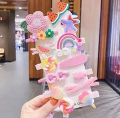 C ヘアクリップ パッチンピン 髪留め キッズヘアピン 可愛い カラフル