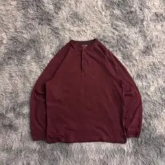 ヘンリーネック 長袖カットソー