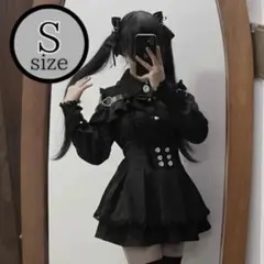 Sサイズ セットアップ ゴスロリ 地雷系 ミニワンピ風 量産型 原宿 ブラック