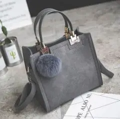 【新品】COROWEAR グレー 合成皮革 ハンドバッグ