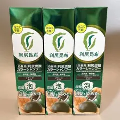 利尻昆布 白髪用炭酸カラーシャンプー ダークブラウン 3本セット