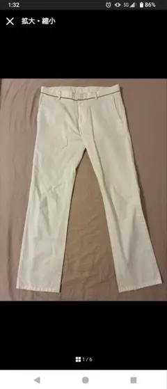 【美品】Calvin Clein カルバンクライン　白パンツ