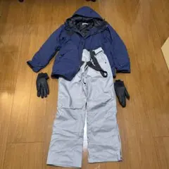 【使用回数1回】スキーウェア上下手袋セット