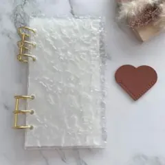 アクリルバインダー A6 韓国 貯金 リフィル ハート ブックマーク