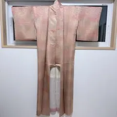 正絹 小紋 付下げ 菊地紋 ぼかし染め 淡色 上品 袷 着物