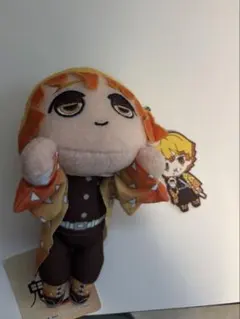 鬼滅の刃　善逸　寝そべりマスコット＆ラバーキーホルダーセット