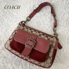 美品！COACH コーチ　ホーソー　ワンショルダーバッグ　シグネチャー　y2k