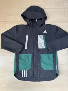 adidas ジャケット 140cm 黒/緑