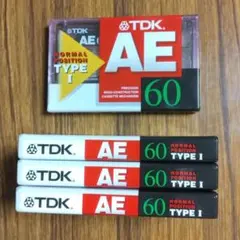 TDK AE-60 カセットテープ 4本