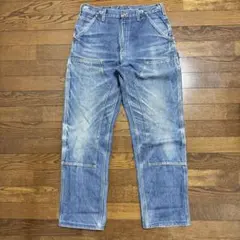 フェード】W36 L32 carhartt ダブルニーペインターパンツ デニム