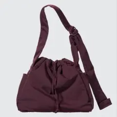 未使用　ユニクロ　ソフトパフィーショルダーバッグ　ワイン　ユニクロCのサムネイル