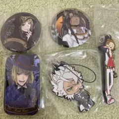 ツイステ 缶バッジ ラバーキーホルダー