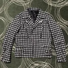 NO ID. checked riders jacket