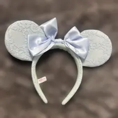 水色 ミッキー耳カチューシャ