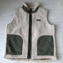 美品　patagonia レトロX フリースベスト M アイボリー/オリーブ