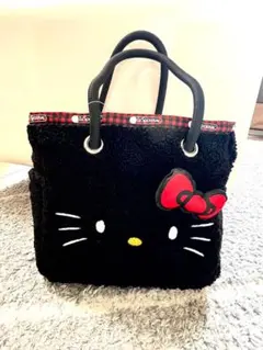 レスポートサック サンリオ キティ　ハンドバッグ　ブラック