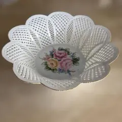 BECK FRANCE アルザス陶器 プレート 花柄 レッド - メルカリ