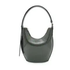 Prada プラダ ワンショルダーバッグ サテン生地 三角ロゴ グレー系 