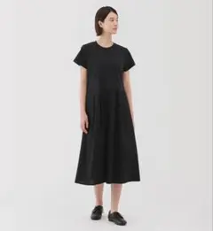 無印良品　涼感　半袖ワンピース婦人Ｓ・黒