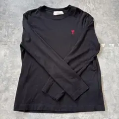 AMI Paris ハートロゴ 長袖カットソー ブラックのサムネイル