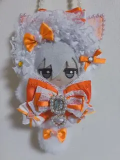 ぬい服 ちびぐるみ10cm 可愛いレースお姫様猫 着せ替え服