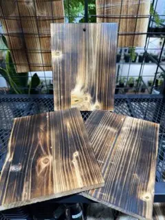 ビカクシダ用 焼杉板 3枚セット　20cm×15cmのサムネイル